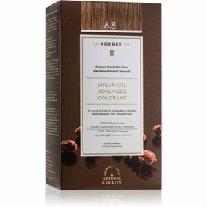 Korres Argan Oil permanentní barva na vlasy s arganovým olejem odstín 6.3 Golden / Honey Dark Blonde 50 ml obraz