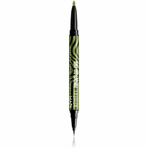 NYX Professional Makeup Beetlejuice Pinstripe Duo Liner oční linky 2 v 1 odstín 03 Green Chrome 0, 5 ml obraz