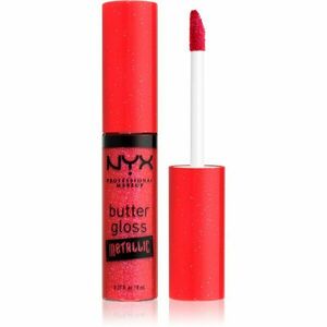 NYX Professional Makeup Butter Gloss Metallic metalický lesk na rty odstín 09 Blood 8 ml obraz