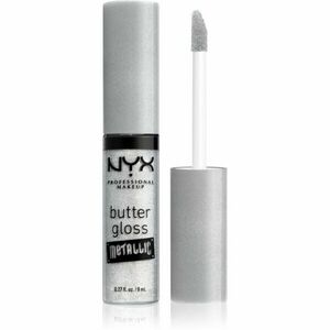 NYX Professional Makeup Butter Gloss Metallic metalický lesk na rty odstín 10 Ice 8 ml obraz