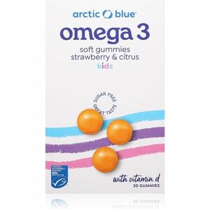 Arctic Blue Omega 3 Kids podpora psychické a fyzické odolnosti pro děti příchuť Strawberry & Citrus 30 ks obraz