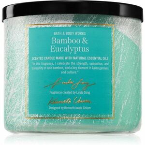 Bath & Body Works Bamboo & Eucalyptus vonná svíčka 411 g obraz