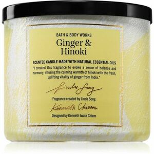 Bath & Body Works Ginger & Hinoki vonná svíčka 411 g obraz