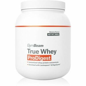 GymBeam True Whey ProDigest syrovátkový protein s trávícími enzymy příchuť Banana 900 g obraz