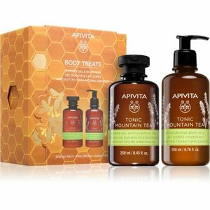 Apivita Tonic Mountain Tea Shower Gel & Body Milk Set vánoční dárková sada obraz