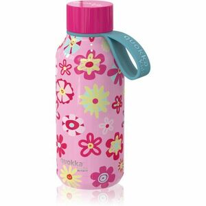 Quokka Solid Kids termoláhev s poutkem Flowers 330 ml obraz