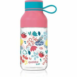 Quokka Ice Kids láhev s poutkem Flowers 430 ml obraz