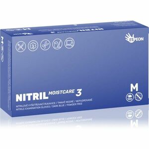 Espeon Nitril Moistcare3 Dark Blue nitrilové nepudrované rukavice s hydratačním účinkem velikost M 2x50 ks obraz