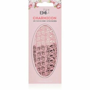 emi Charmicon Berries Black/White nálepky na nehty 3D #44 1 ks obraz