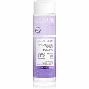 Eveline Cosmetics Clean Shot 8% Complex Of Hydroxy Acids vyhlazující tonikum s peelingovým efektem 200 ml obraz