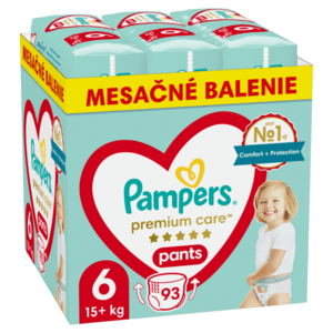 PAMPERS Premium Care Pants Plenkové kalhotky vel. 6, 15+ kg, 93 ks obraz