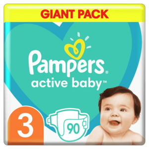 PAMPERS Active Baby plenky vel. 3, 6-10 kg, 90 ks obraz