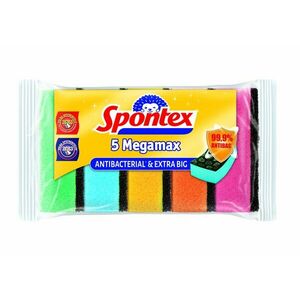 SPONTEX Megamax Antibak houbička 5 ks obraz