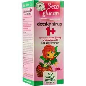 NATURES BETA GLUCAN DETSKÝ sirup 1+ s príchuťou lesnej jahody 100 ml obraz