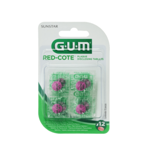 GUM Red Cote Tablety pro indikaci zubního plaku 12 ks obraz