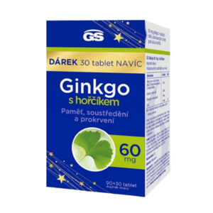 GS Ginkgo 60 mg s hořčíkem 90 + 30 tablet obraz