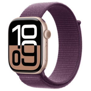 APPLE Apple Watch Series 10 GPS 42mm Rose Gold Aluminium Case with Plum Sport Loop obraz