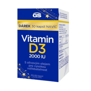 GS Vitamin D3 2000 IU 90 + 30 kapslí obraz