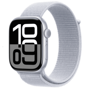 APPLE Watch Series 10 GPS 46mm Silver Aluminium Case with Blue Cloud Sport Loop obraz