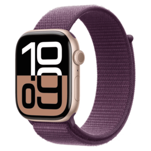 APPLE Watch Series 10 GPS 46mm Rose Gold Aluminium Case with Plum Sport Loop obraz