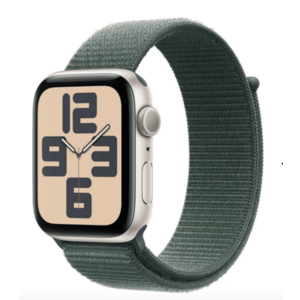 APPLE Watch SE GPS 44mm Starlight Aluminium Case with Lake Green Sport Loop obraz