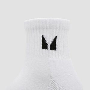 MP Unisex Ankle Socks (3 Pack) - White - UK 2-5 obraz