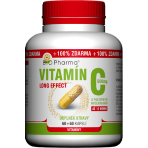 BIO PHARMA BIO-Pharma Vitamín C 500 mg long effect 2 x 60 kapslí obraz