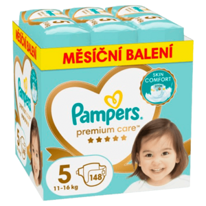 PAMPERS Premium Care plenky vel. 5, 11-16 kg měsíční balení 148 ks obraz