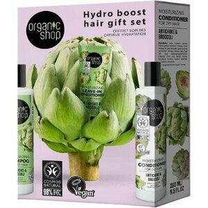 ORGANIC SHOP Dárková sada pro vlasy Hydro boost - šampon + kondicionér + bezoplachový kondicionér obraz