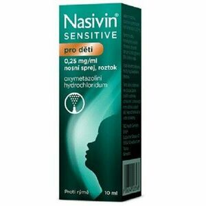 NASIVIN Sensitive Děti 0.25mg/ml nosní podání sprej, roztok 10 ml obraz