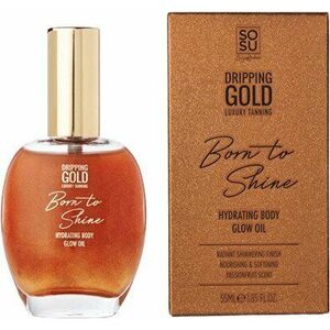 DRIPPING GOLD Born to Shine hydratační olej na tělo se třpytkami, bronzový 50 ml obraz