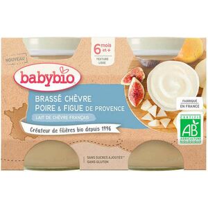 BABYBIO Brassé z kozího mléka hruška fík 2 x 130 g obraz