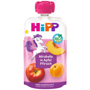 HIPP BIO Hippis 100% ovoce Jablko-Broskev-Mirabelka 100 g obraz