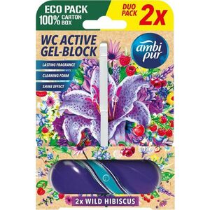 AMBIPUR WC Active gel-blok divoký ibišek 2 x 45 g obraz