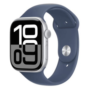 APPLE Watch Series 10 GPS 46mm Silver Aluminium Case with Denim Sport Band - M/L obraz