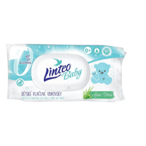 Linteo Baby Dětské vlhčené ubrousky s Aloe Vera 80 ks obraz