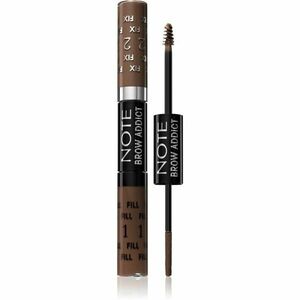 Note Cosmetique Brow Addict gel pro úpravu obočí odstín 02 Light Brown 2x5 ml obraz