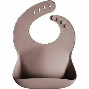 Mushie Silicone Baby Bib bryndák Warm Taupe 1 ks obraz