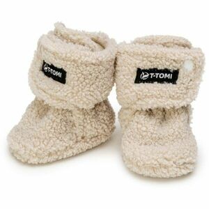 T-TOMI TEDDY Booties Cream dětské capáčky 0-3 months 1 ks obraz