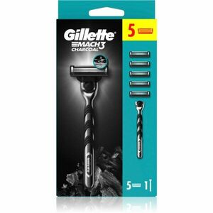 Gillette Mach3 Charcoal holicí strojek + náhradní břity 5 ks obraz