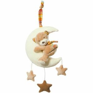 BABY FEHN Music Box Rainbow Teddy on the Moon kontrastní závěsná hračka s melodií 1 ks obraz