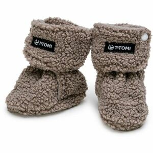 T-TOMI TEDDY Booties Grey dětské capáčky 0-3 months 1 ks obraz