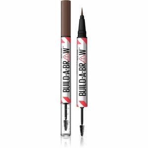 Maybelline Build-A-Brow oboustranná tužka na obočí pro fixaci a tvar odstín 257 Medium Brown 1 ks obraz