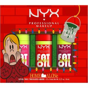 NYX Professional Makeup Home Alone Fat Oil Trio dárková sada na rty odstín Mystery shade 01 obraz