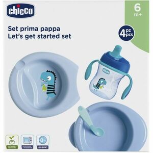 Chicco Let's Get Started jídelní set 6m+ Blue obraz