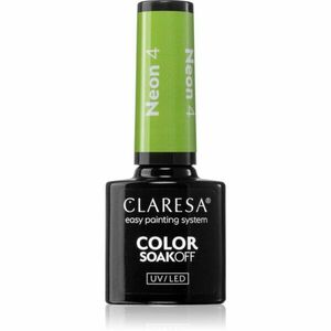 Claresa SoakOff UV/LED Color Neon gelový lak na nehty odstín 4 5 g obraz