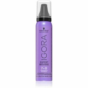 Schwarzkopf Professional IGORA Expert Mousse barvicí pěna na vlasy odstín 7-0 Medium Blonde Natural 100 ml obraz