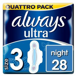 ALWAYS Ultra Night vel.3 Hygienické vložky s křidélky 28 ks obraz