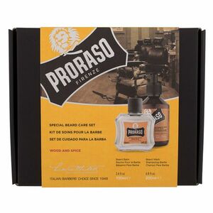 PRORASO Wood & Spice Šampon na vousy 200 ml + balzám na vousy 100 ml Dárkové balení obraz