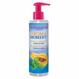 DERMACOL Papája a máta Aroma Moment Tekuté mýdlo na ruce 250 ml obraz